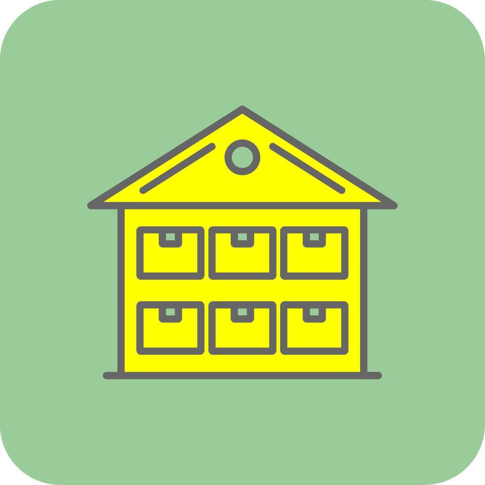 Storage Filled Yellow Icon vector