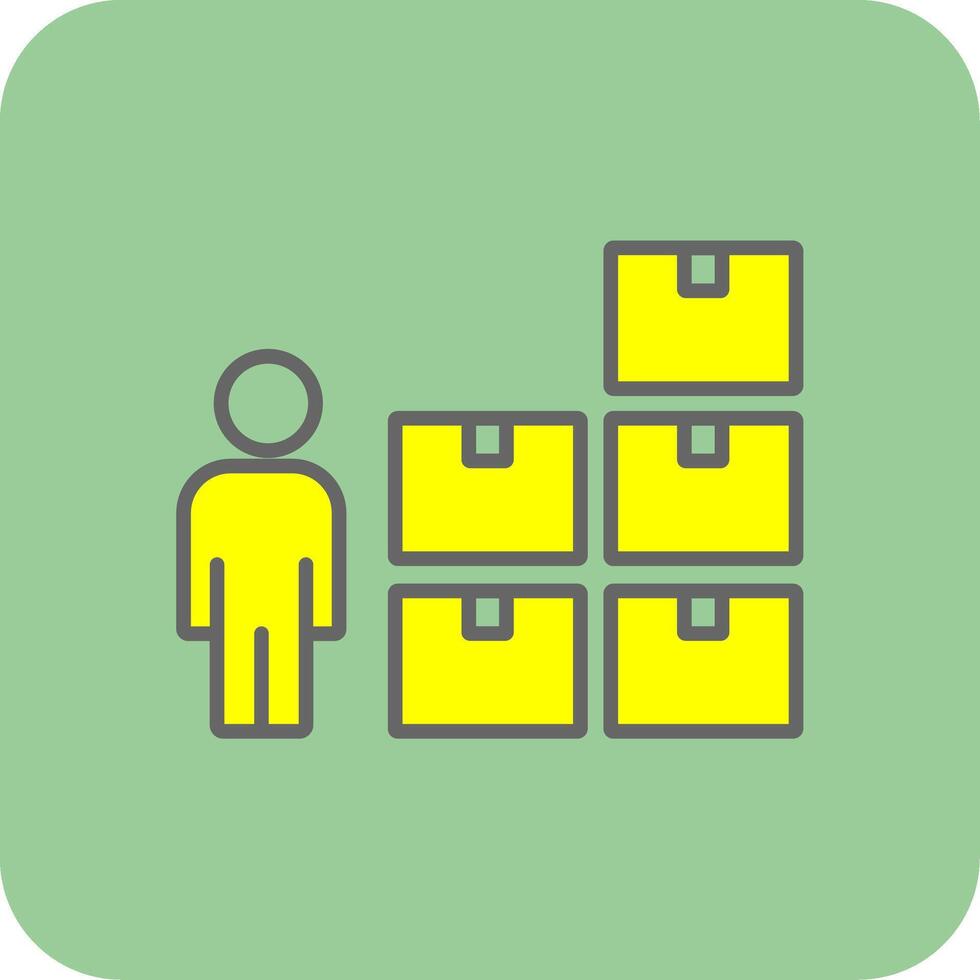 Control Filled Yellow Icon vector