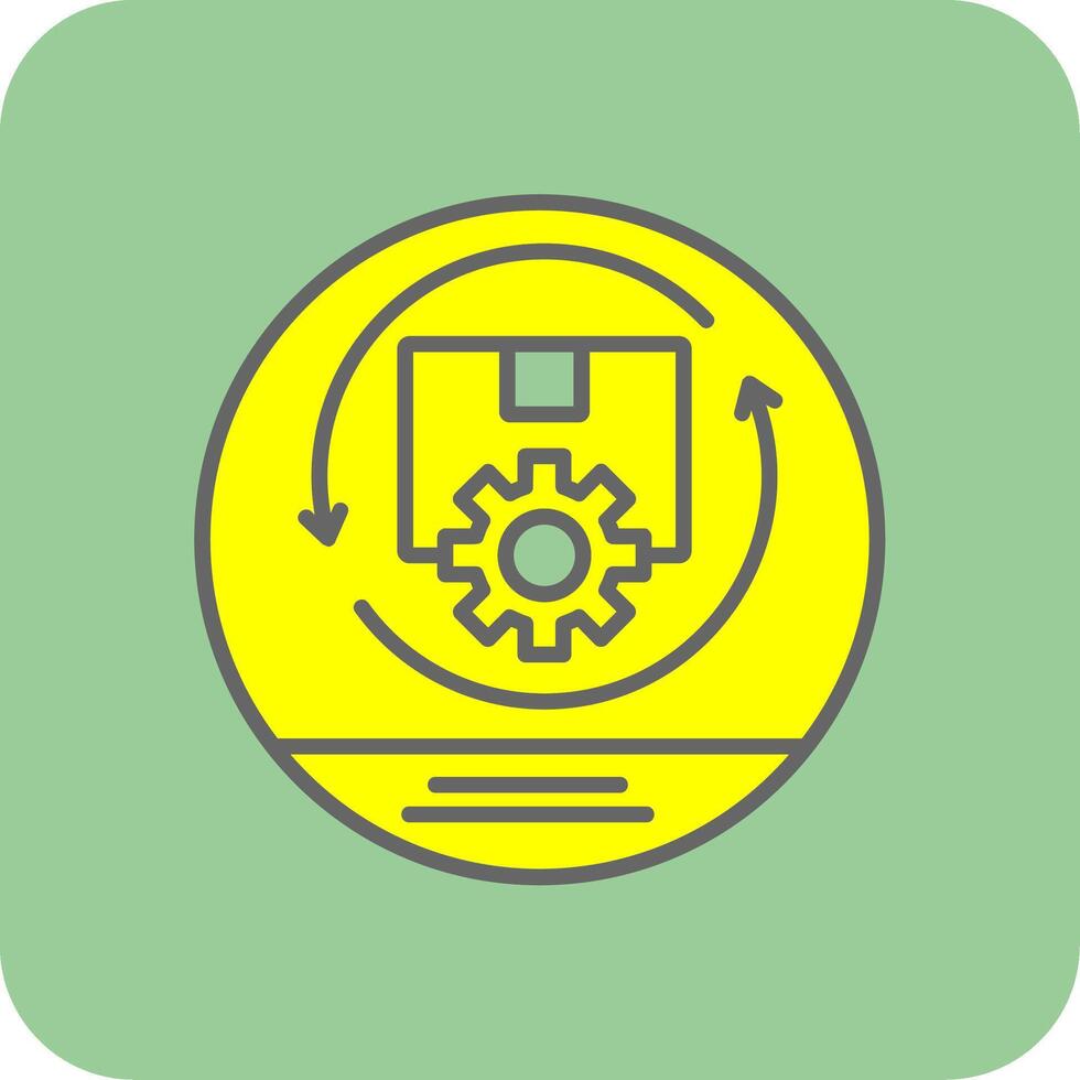 Integrated Logistics Filled Yellow Icon vector