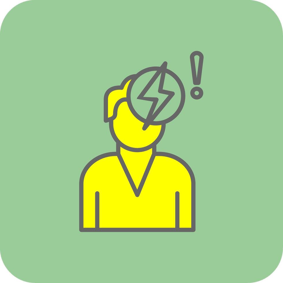 Idea Generation Filled Yellow Icon vector