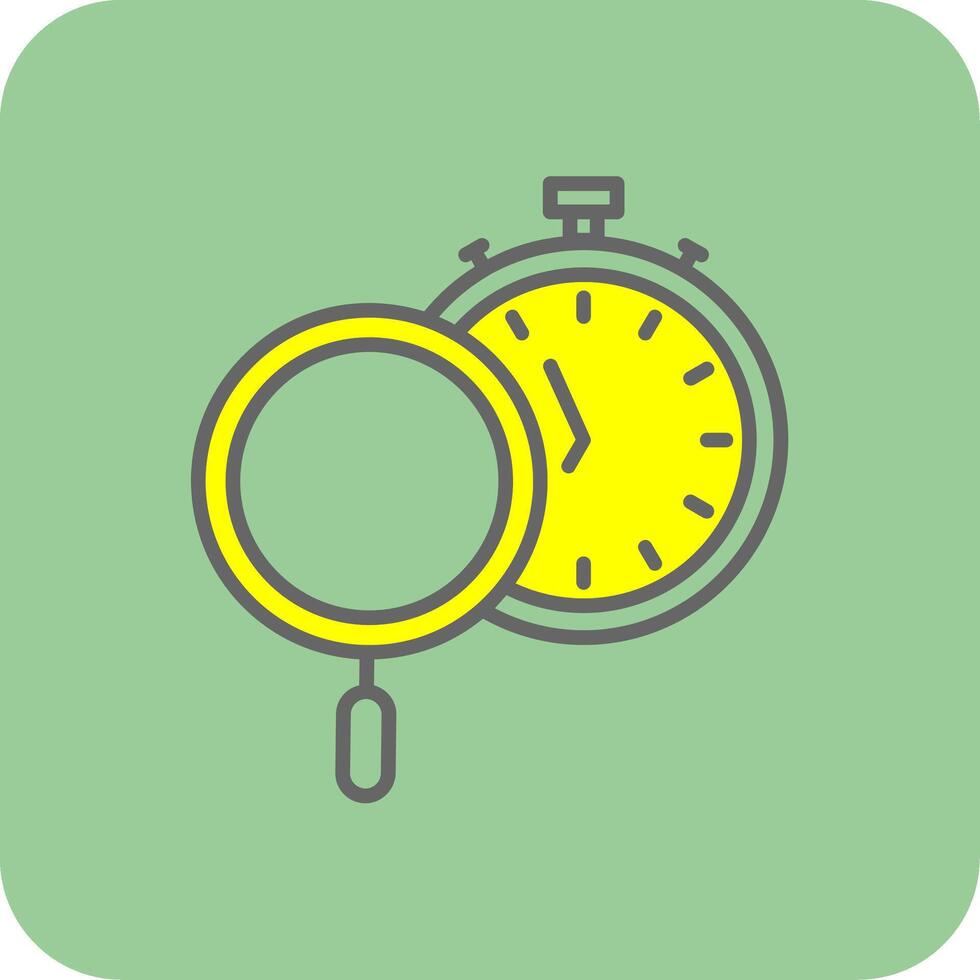 Time Tracking Filled Yellow Icon vector