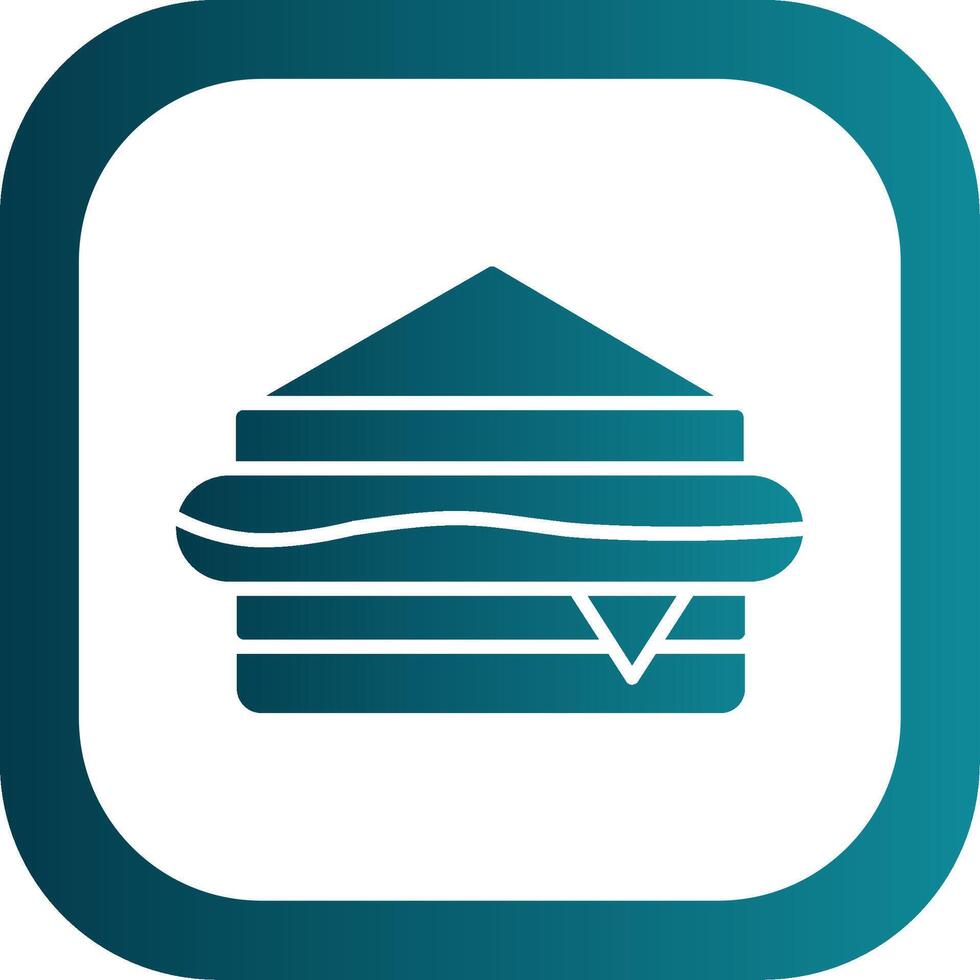 Sandwich Filled Yellow Icon vector