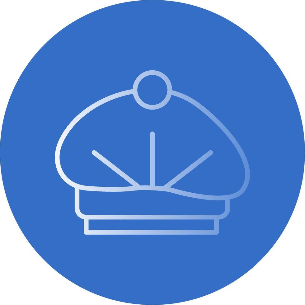 Beret Flat Bubble Icon vector