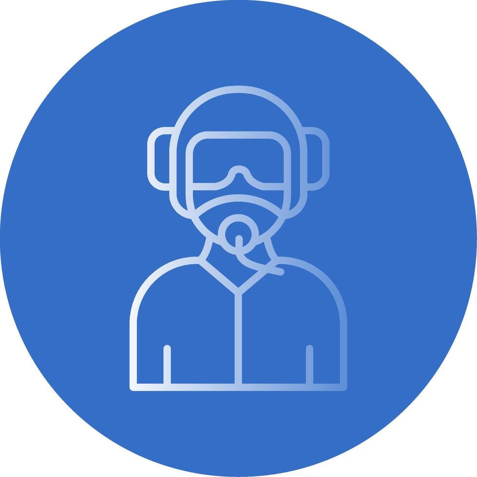 Pilot Flat Bubble Icon vector