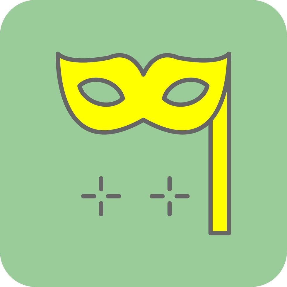 Mask Filled Yellow Icon vector