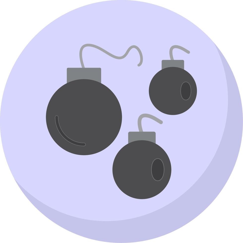 Bombs Flat Bubble Icon vector