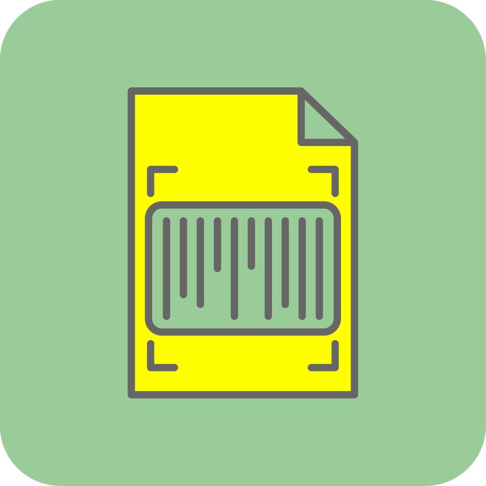 Barcode Filled Yellow Icon vector