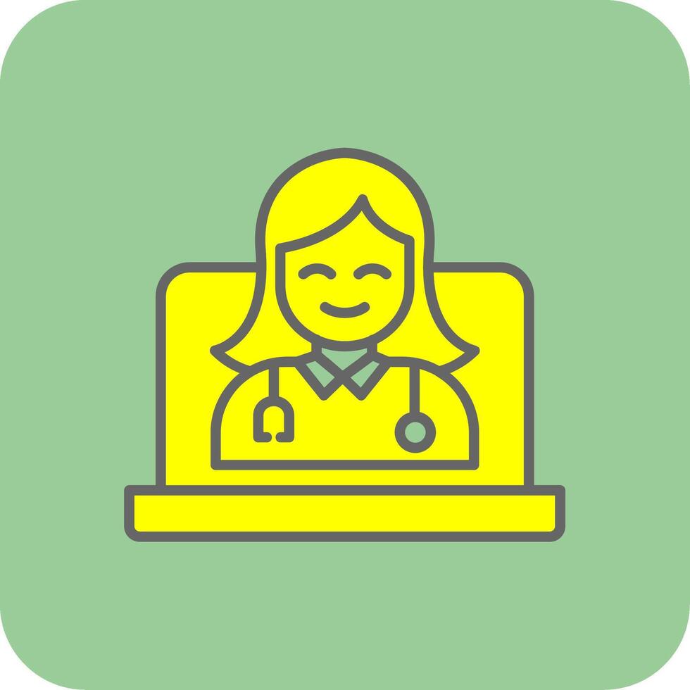 OnFilled Yellow Doctor Filled Yellow Icon vector