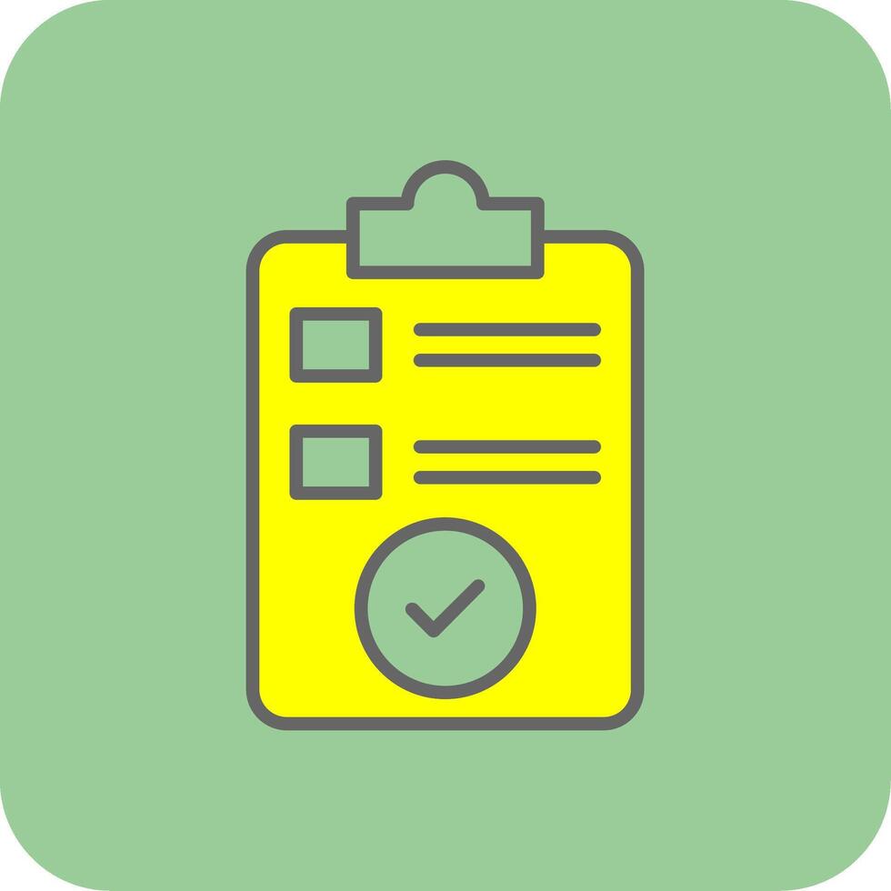 Check In Filled Yellow Icon vector