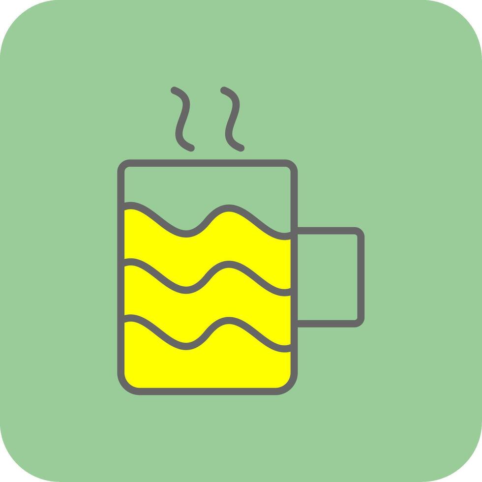Mug Filled Yellow Icon vector