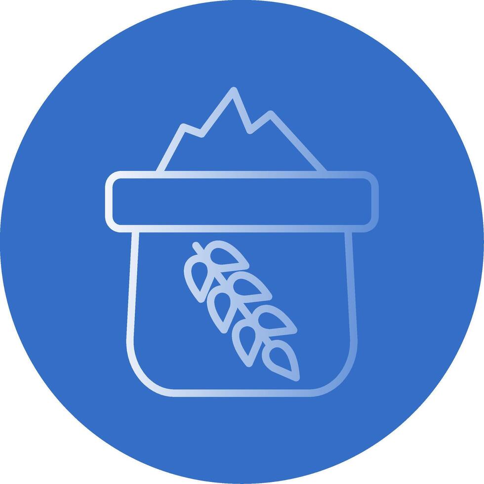 Flour Flat Bubble Icon vector