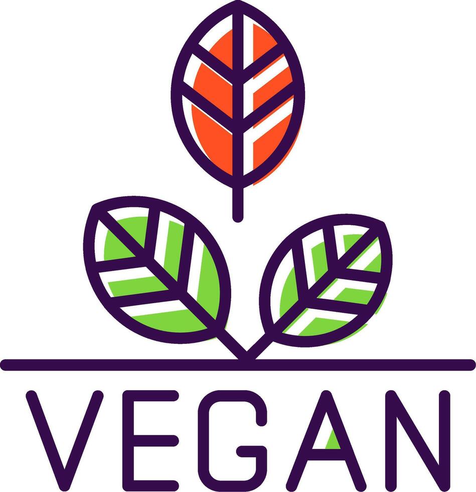 Vegan filled Design Icon vector