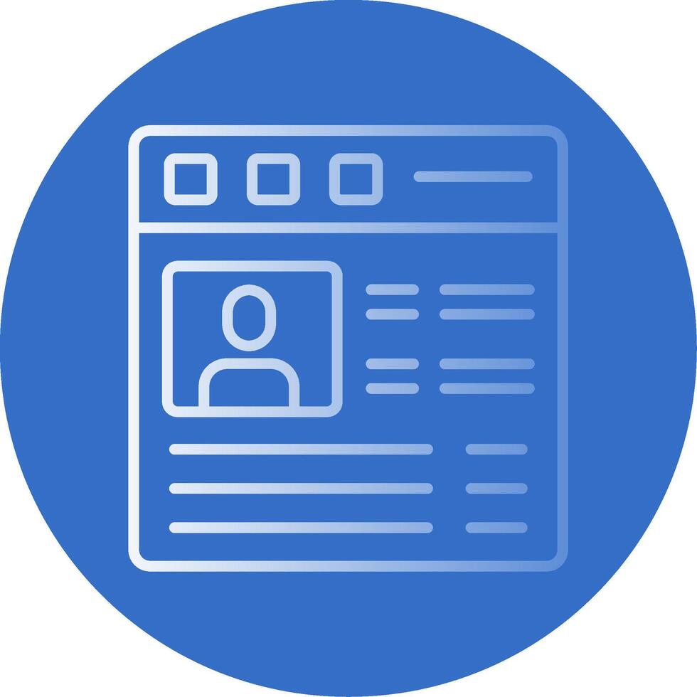 User Profile Flat Bubble Icon vector