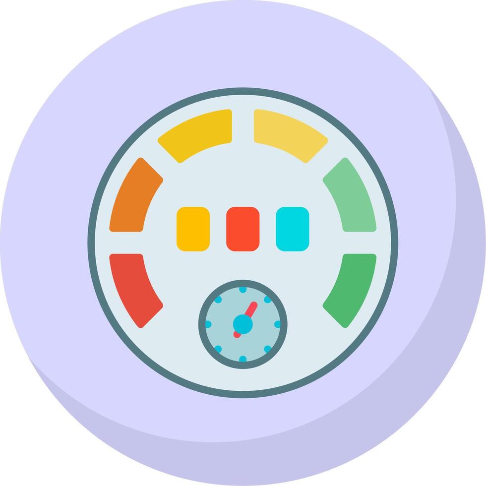Gauge Flat Bubble Icon vector