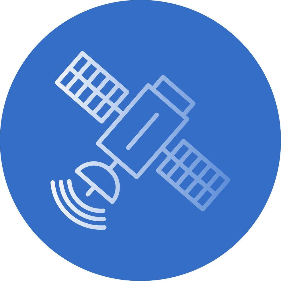 Satellite Flat Bubble Icon vector