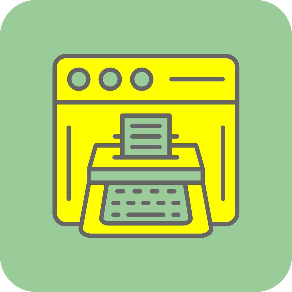 Copywriting Filled Yellow Icon vector