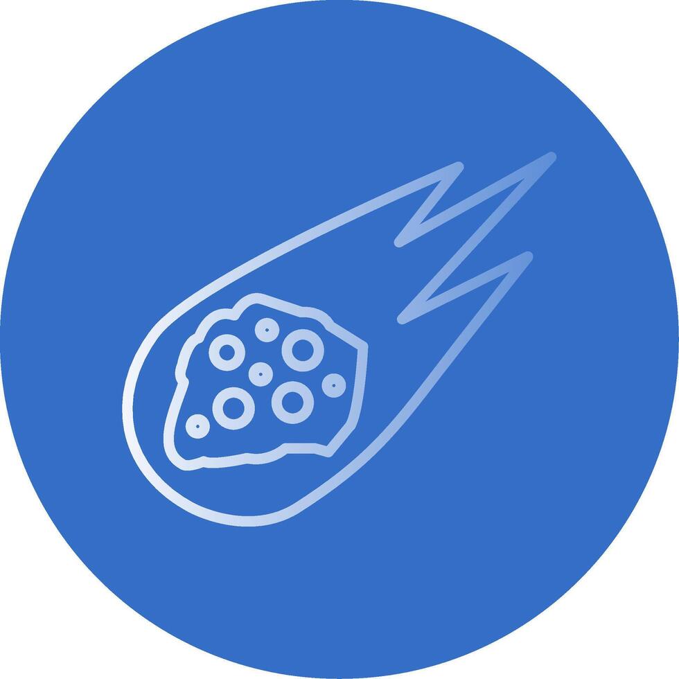 Asteroid Flat Bubble Icon vector