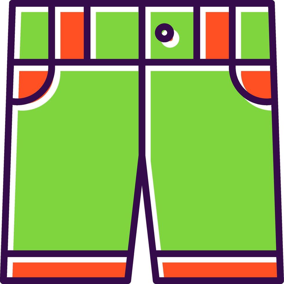 Shorts filled Design Icon vector