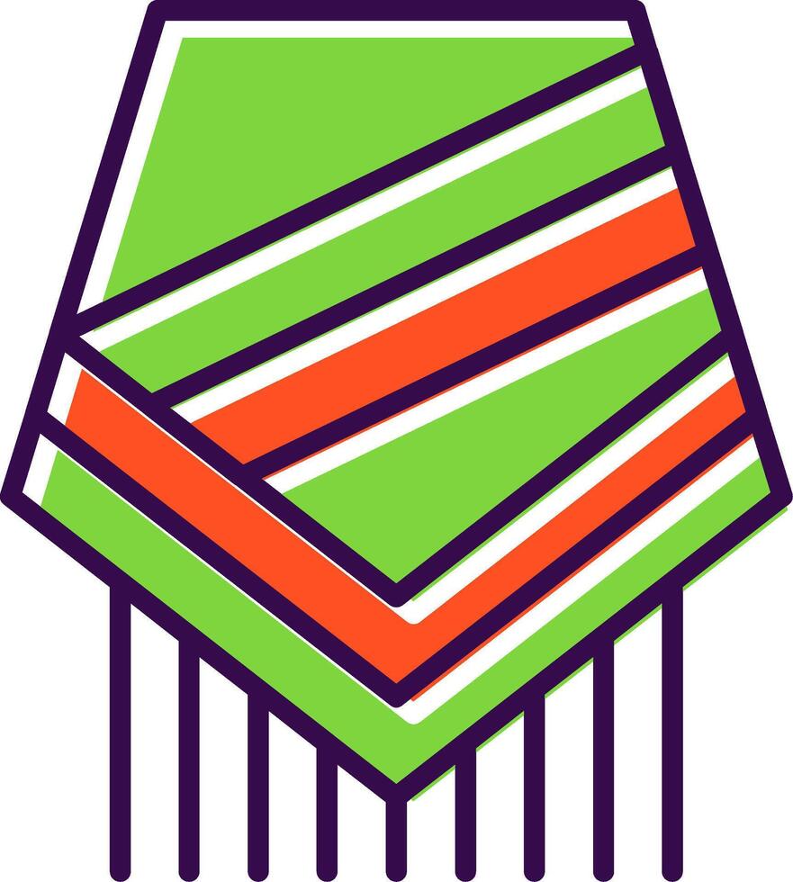 Poncho filled Design Icon vector