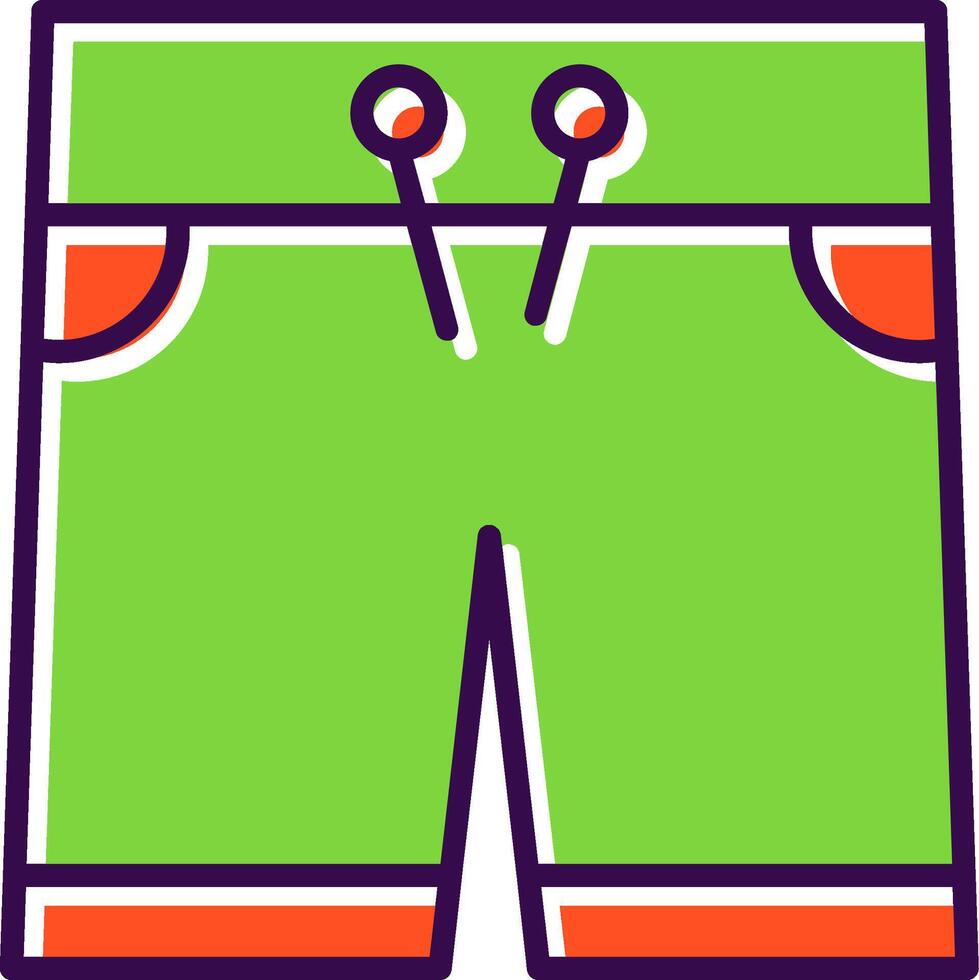 Shorts filled Design Icon vector
