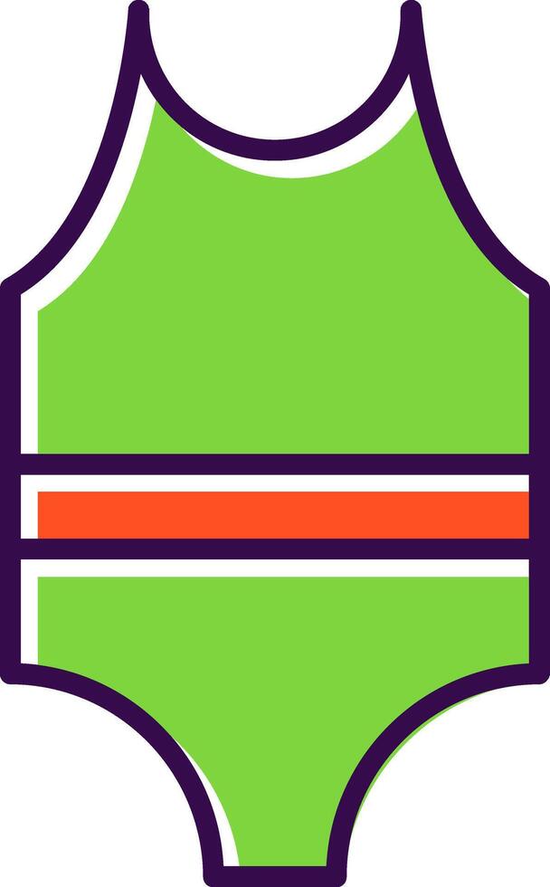 Swimsuit filled Design Icon vector