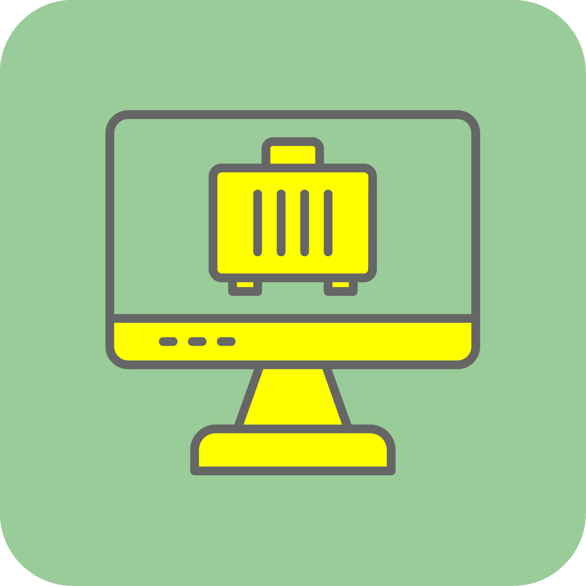 Computer Filled Yellow Icon 44106306 Vector Art at Vecteezy