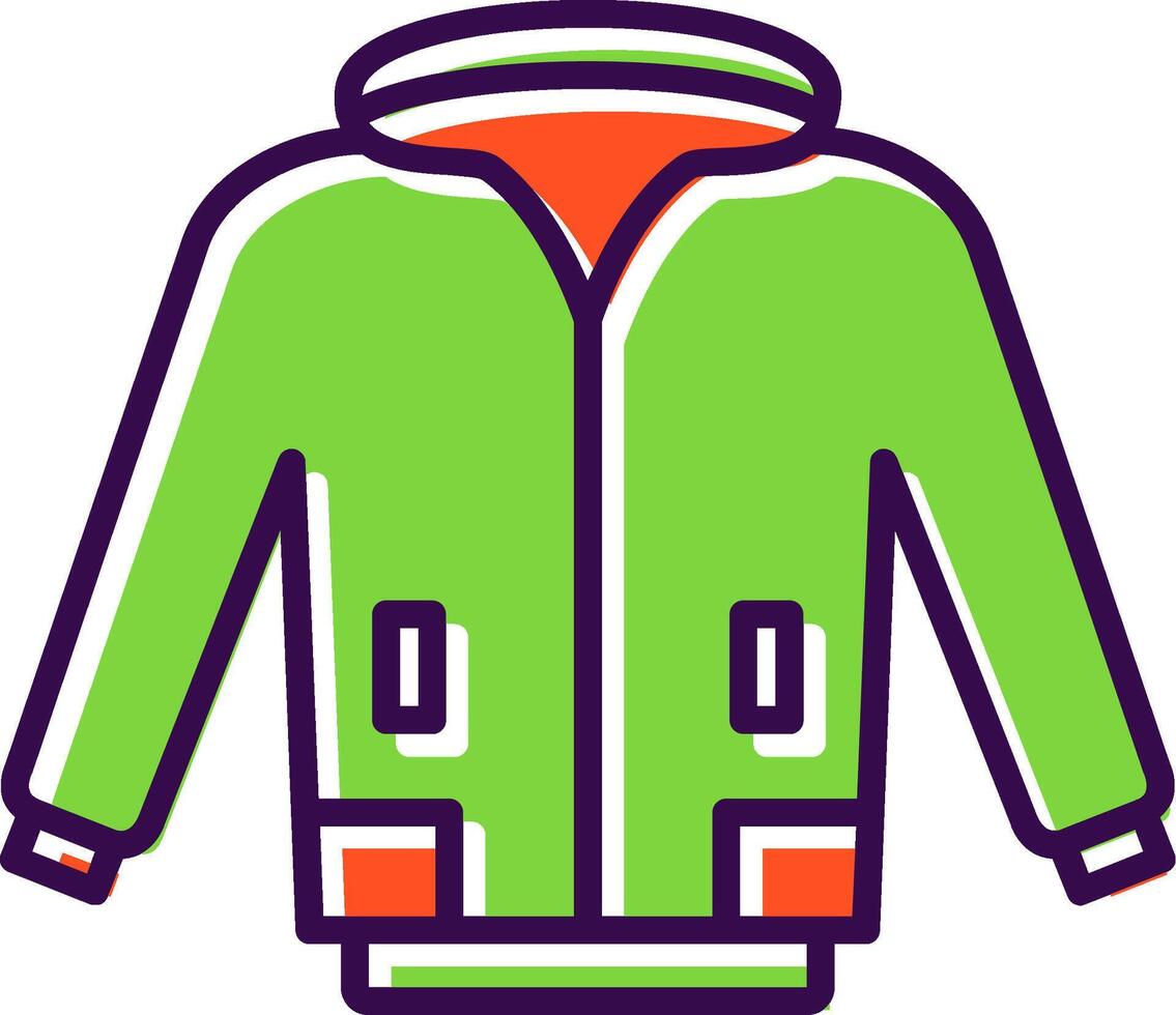 Jacket filled Design Icon vector