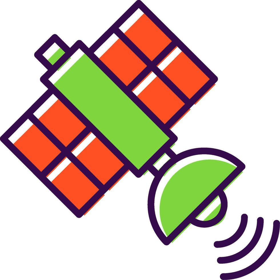 Satellite filled Design Icon vector