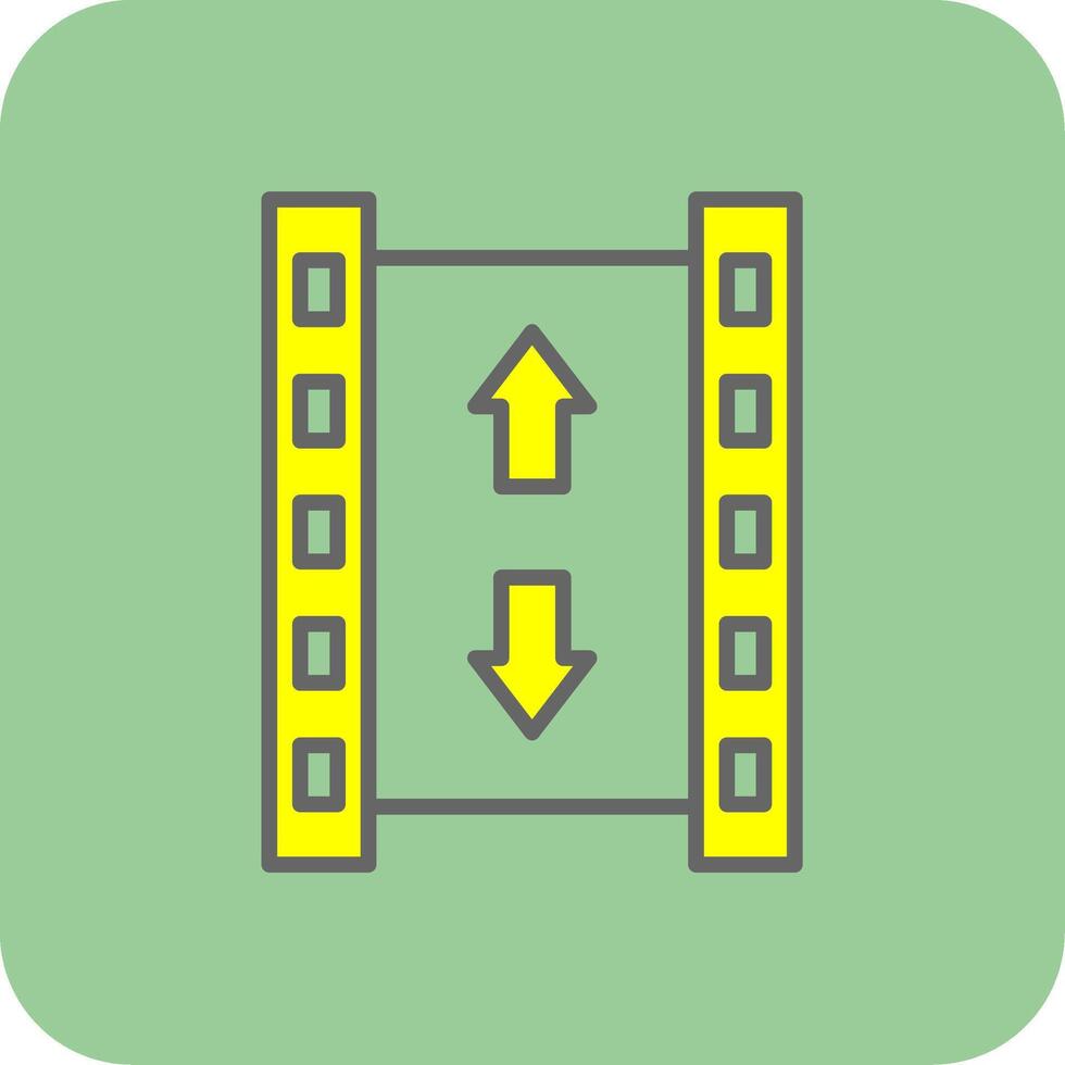 Roll Filled Yellow Icon vector