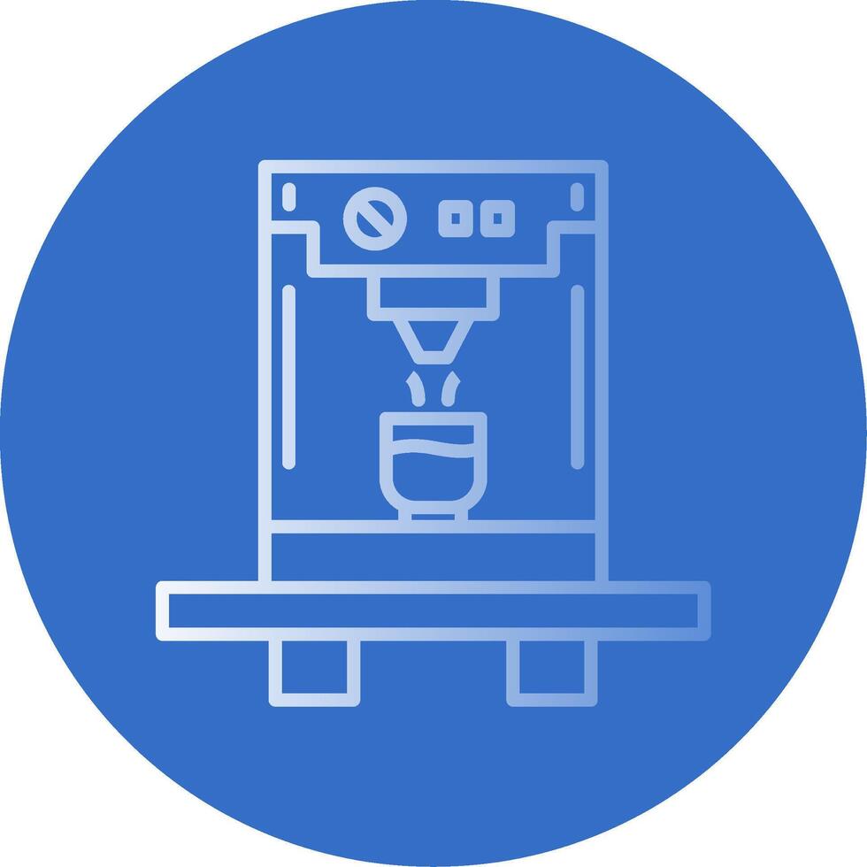 Coffee Machine Flat Bubble Icon vector
