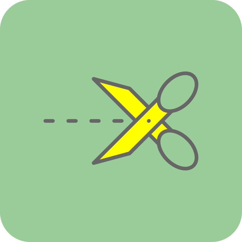 Cut Filled Yellow Icon vector