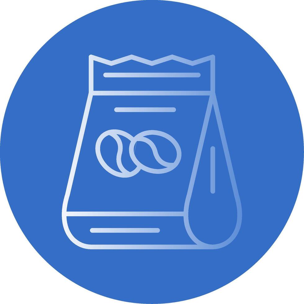 Beans Bag Flat Bubble Icon vector