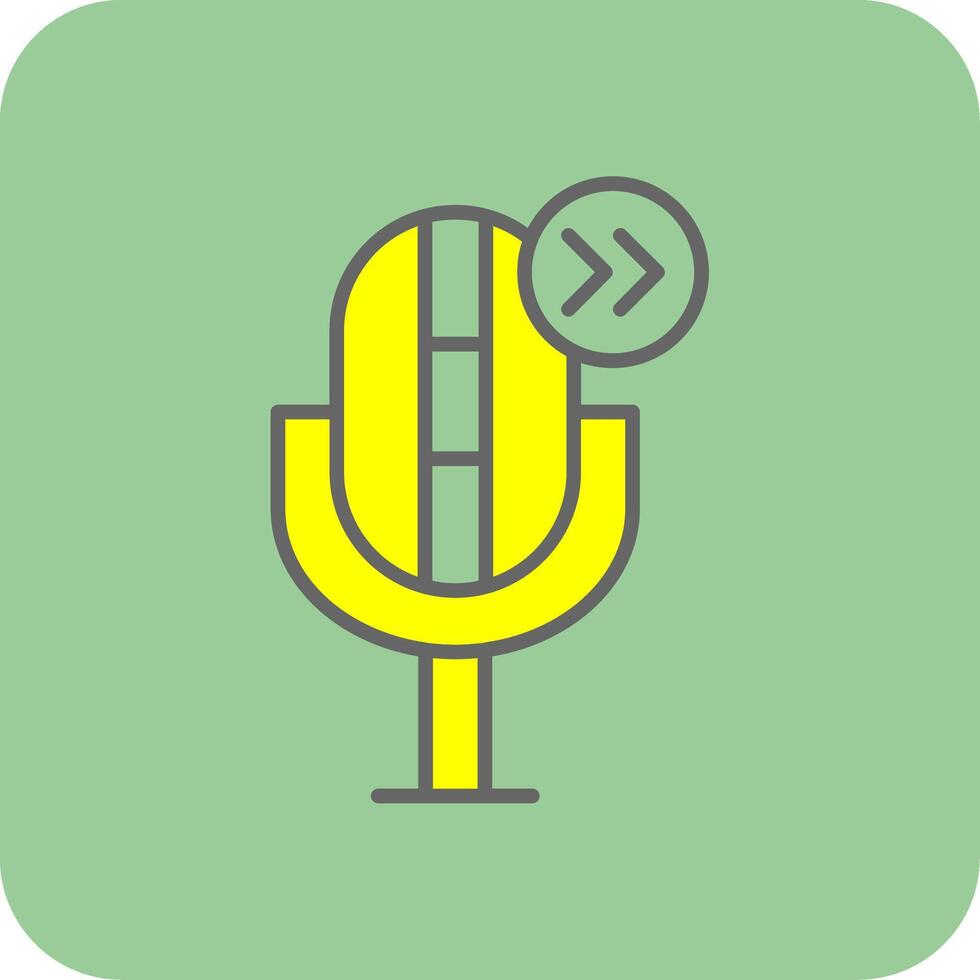 Skip Filled Yellow Icon vector