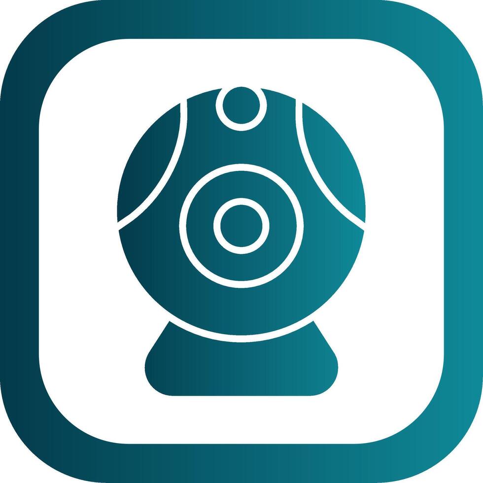 Web camera Filled Yellow Icon vector