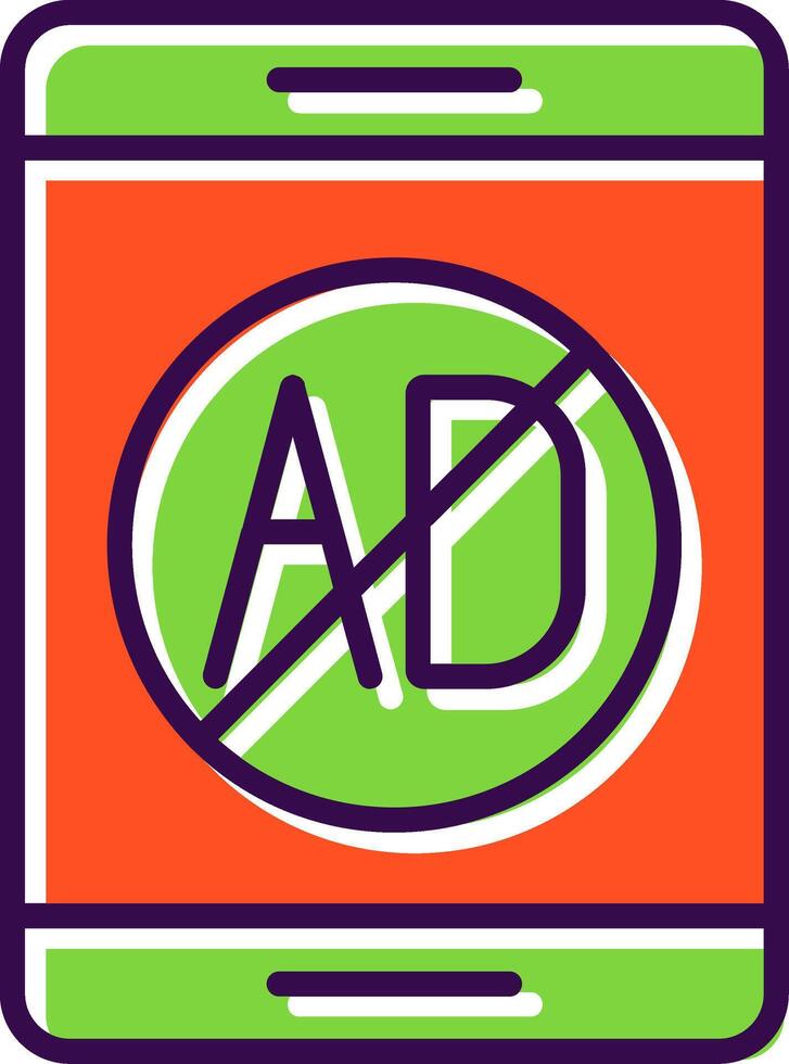 Ad Blocker filled Design Icon vector