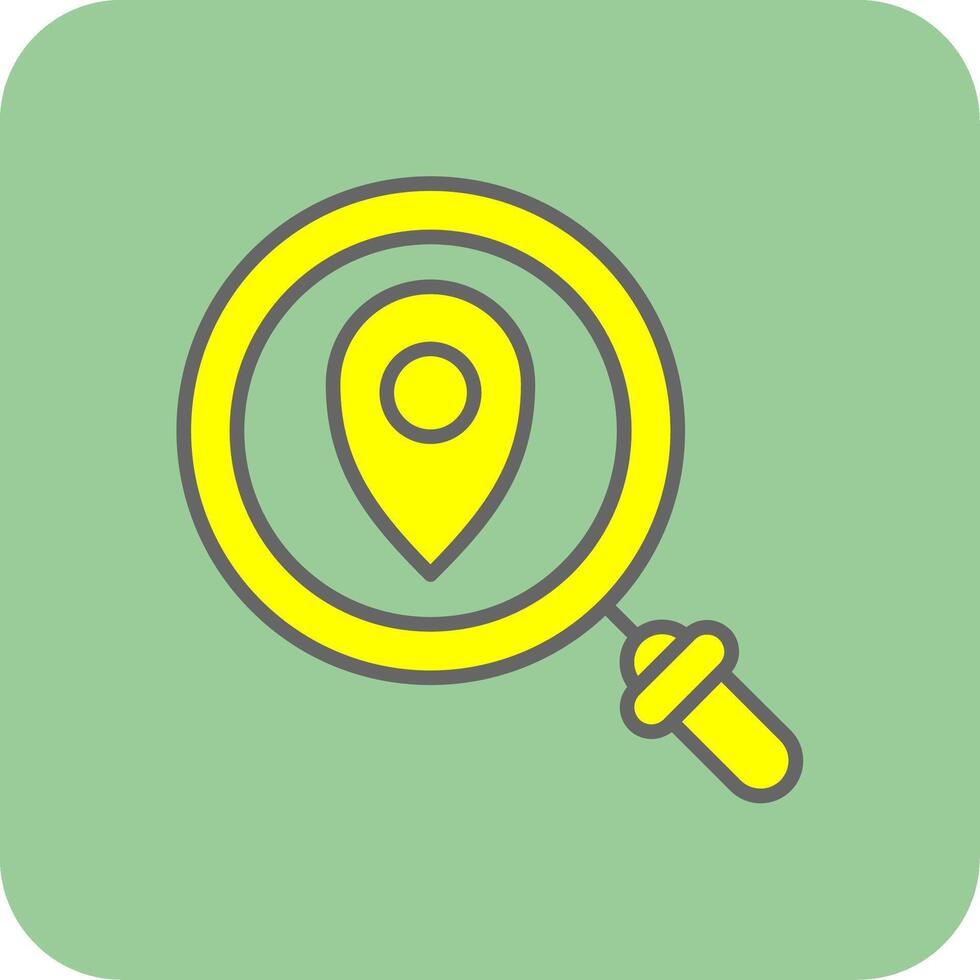 Map Pointer Filled Yellow Icon vector
