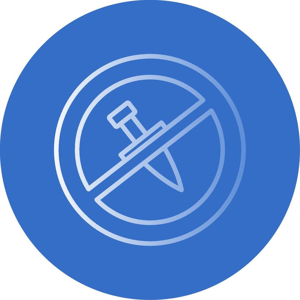 No Knife Flat Bubble Icon vector