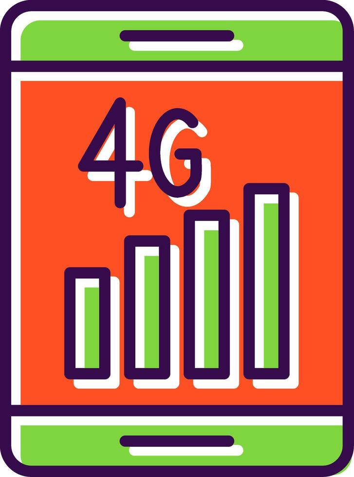 4g filled Design Icon vector