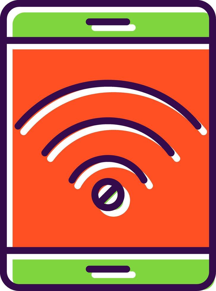 No Wifi filled Design Icon vector