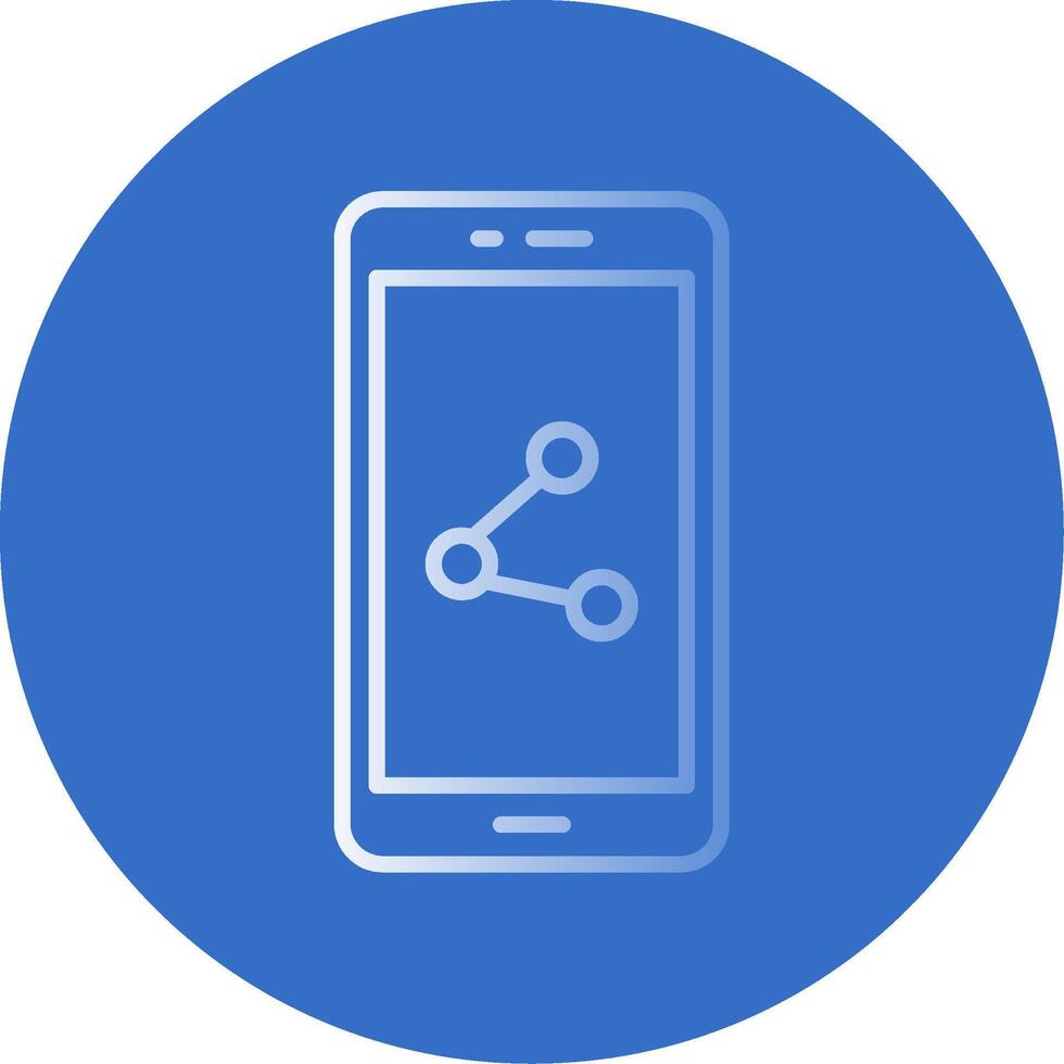 Mobile Phone Flat Bubble Icon vector