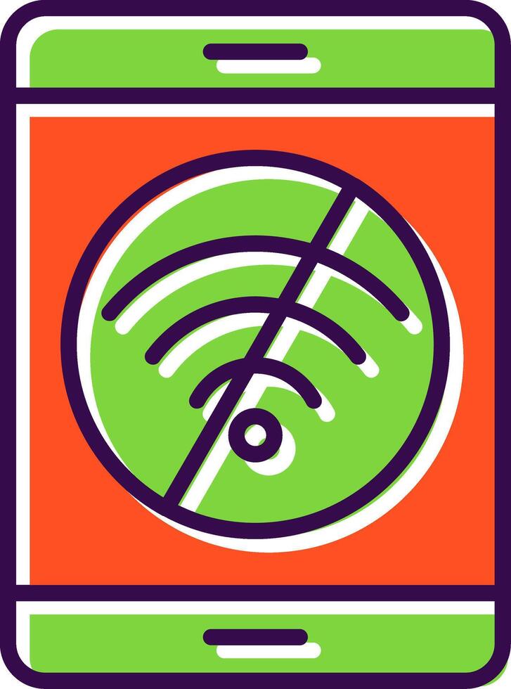 No Internet filled Design Icon vector