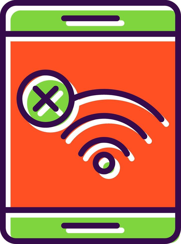 No Wifi filled Design Icon vector