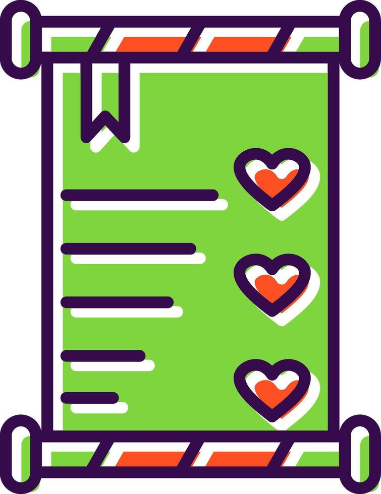 Wedding Invitation filled Design Icon vector