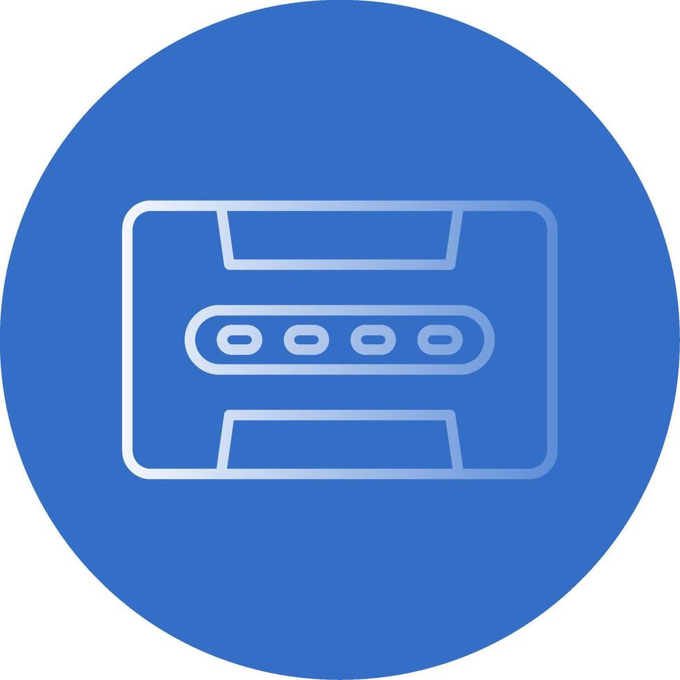 Cassette Flat Bubble Icon vector