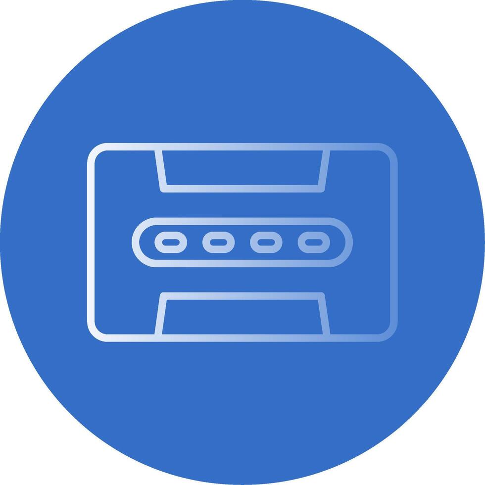 Cassette Flat Bubble Icon vector