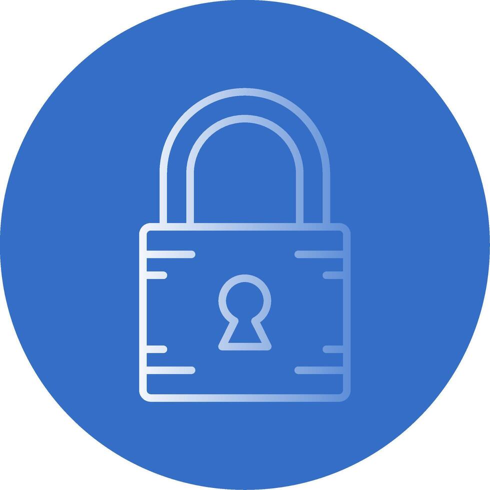 Lock Flat Bubble Icon vector