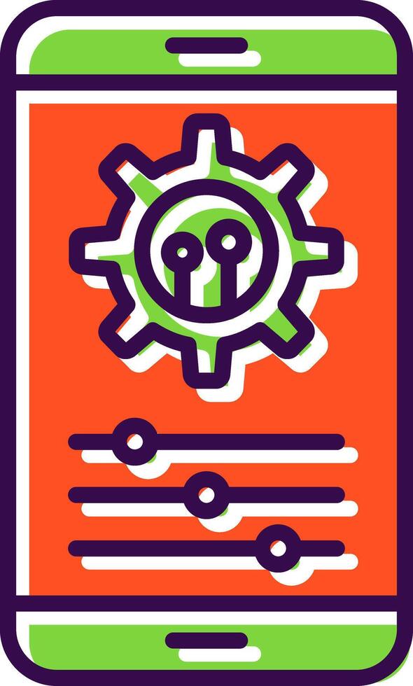 Settings filled Design Icon vector