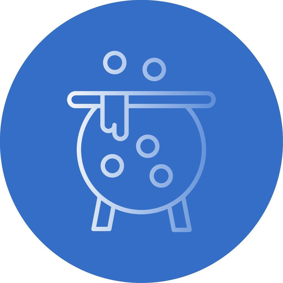 Cauldron Flat Bubble Icon vector