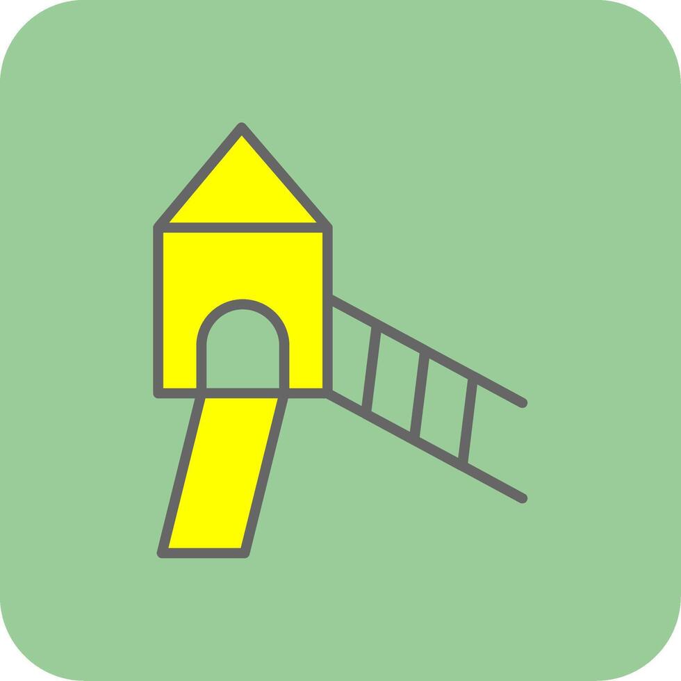 Playground Filled Yellow Icon vector