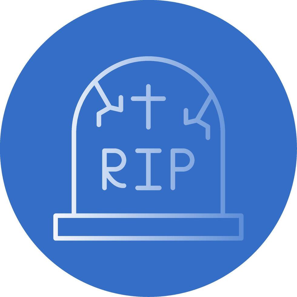 Cemetery Flat Bubble Icon vector
